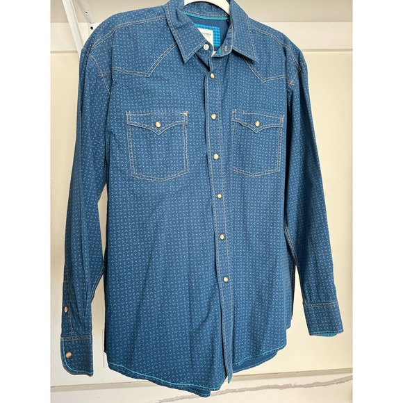 Rough Stock Panhandle Slim Pearl Snap Long-Sleeve Button-Down Men's Rodeo Shirt - Picture 2 of 8